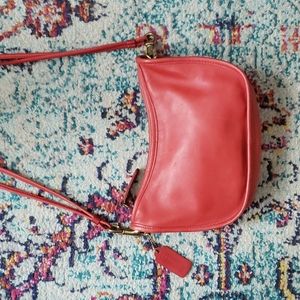 Vintage Red Leather Coach Swinger Crossbody